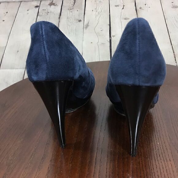 Zara Woman Collection suede peep heels in size 7 - Picture 5 of 13